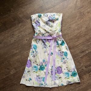100% Silk Floral Dress, Ann Taylor, Size 0
